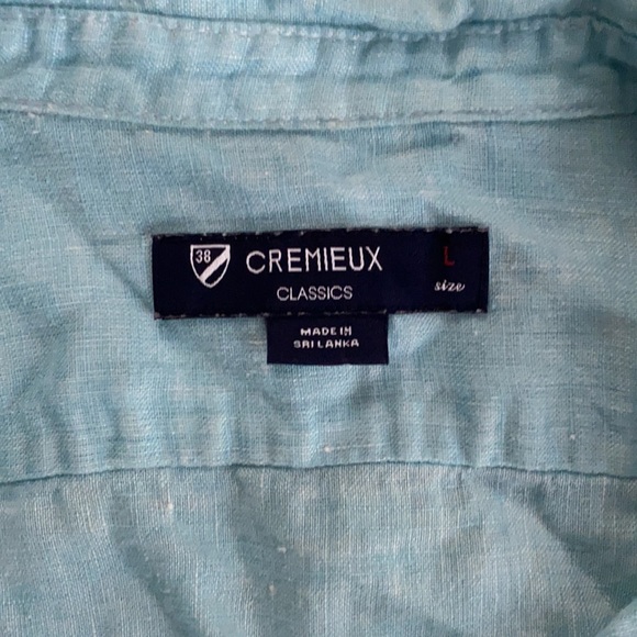 NWOT short sleeve baby blue linen men’s shirt - Picture 2 of 2